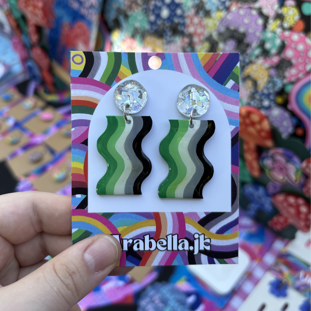 pride flag earrings