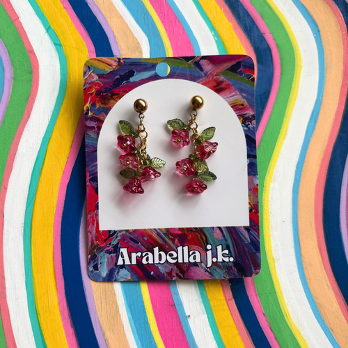 beaded flower earrings