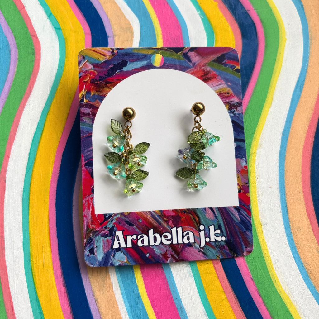 beaded flower earrings